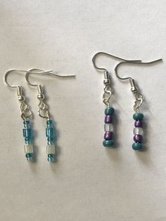 With these handmade earrings, you have two choices! Both of these pairs are very comfortable to wear and make great gifts! These earrings are lightweight, comfortable to wear, and handmade with love! Plus, they have free shipping! What could be better? Thank you for checking out my shop and have a great day! Blue Beaded Earrings For Everyday, Blue Beaded Drop Earrings For Everyday, Everyday Blue Beaded Drop Earrings, Nickel-free Casual Beaded Earrings For Gift, Nickel Free Casual Beaded Earrings For Gift, Casual Nickel-free Beaded Earrings As Gift, Casual Nickel-free Beaded Earrings For Gift, Handmade Casual Beaded Earrings, Casual Handmade Beaded Earrings