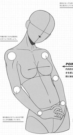 an anime character is shown in the form of a female torso and chest, with buttons on