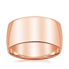 Ellis Ring - 14K Rose Gold. A lustrous and wide band creates a statement-worthy look in this on trend and effortlessly chic style. Due to the width of this ring, we suggest ordering a 1/2 size up for the best fit. 
 
 As a Brilliant Pick, this piece displays the best and brightest in fashion and design and is beloved by Brilliant Earth designers and customers alike. Classic Wide Band Rose Gold Ring With Polished Finish, Classic Rose Gold Wide Band Ring With Polished Finish, Elegant Rose Gold Wide Band Ring, Luxury Rose Gold Wide Band Ring For Formal Occasions, Modern Rose Gold Wide Band Ring With Polished Finish, Elegant Rose Gold Wide Band Jewelry, Modern Wide Band Rose Gold Jewelry, Modern 14k Rose Gold Wide Band Ring, Modern Rose Gold Wide Band Ring For Formal Occasions