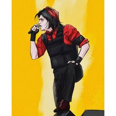 a drawing of a male singer on stage