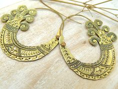 indian hoop earring brass . Ceremonial Chandbali Brass Jewelry, Festive Brass Hoop Earrings With Intricate Design, Festive Brass Hoop Earrings With Ear Wire, Festive Brass Plug Earrings, Bohemian Jewelry For Ceremonial Festival, Bohemian Festival Jewelry For Ceremonial Occasions, Metal Hoop Earrings For Festivals, Bohemian Small Hoop Copper Earrings, Festival Brass Earrings With Intricate Design