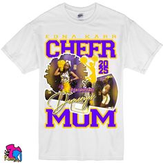 This custom cheer shirt is perfect for family and friends.  Choose your cheer colors, school or park name, cheerleader's name and relation to the cheerleader.  Add up to 3 photos in the pompom and bullhorn.   If ordering multiple shirts, please inbox me the shirt size along with its title.  For example: Adult L (mom), Youth S (sis), etc. -Gildan brand -white shirt -short sleeve -unisex -front only -crew neck Team-colored T-shirt With Sublimation Print For Cheerleading, Cotton T-shirt With Team Name For Cheerleading, Name Print Crew Neck T-shirt For Cheerleading, Cotton T-shirt For Cheerleading In Fan Apparel Style, Sublimation Graphic Print Cotton Design For Cheerleading, Crew Neck T-shirt With Name Print For Cheerleading, Sports Fan Cotton T-shirt With Custom Print, Cotton T-shirt For Cheerleading Fan Apparel, Cotton Sublimation Graphic Print For Cheerleading