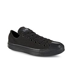 Converse Chuck Taylor All Star Low Men's/Women's Sneaker - Black A true original, the Converse Chuck Taylor All Star Low unisex Sneaker is blacktop inspired and relentlessly cool. Pair it with denim, gym shorts or sweats, and put your own spin on this classic canvas. Canvas upper Lace-up closure Toe bumper Monochromatic design  Rubber outsole Trendy Black Cotton Sneakers, Black Trendy Cotton Sneakers, Black Cotton Sneakers For Summer, Black Cotton Sporty Sneakers, Summer Black Cotton Sneakers, Black Low-top Canvas Shoes, Black Converse Lows, Black Cotton Converse Sneakers, Converse Leather Low-top Canvas Shoes