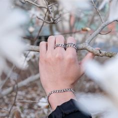 Labelstom CU002 Curb Chain Ring The perfect addition to any look. Whether you're out with your friends, going on adventures, or just picking up groceries. This Curb Chain Ring from Labelstom is just what you need to finish off any outfit with a touch of edge. Crafted in everlasting stainless steel for your everyday wear. Once you put this ring on, you will never want to take it off. +DESIGNED TO LAST YOU FOREVER Handcrafted in stainless steel to withstand the test of time against fading and tarn Everyday Hypoallergenic Stainless Steel Jewelry, Adjustable Metal Chain Ring For Everyday, Silver Stainless Steel Chain Promise Ring, Silver Stainless Steel Chain Rings, Silver Stainless Steel Rings With Chain Detail, Silver Rings With Adjustable Chain For Everyday, Everyday Silver Rings With Chain Detail, Everyday Silver Chain Rings, Trendy Silver Chain Ring For Everyday