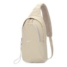 Nike Sportswear Essential Sling Bag 8L 'Rattan Phantom' DJ9796-206 Sporty Outdoor Crossbody Chest Bag, Sporty Crossbody Chest Bag For Outdoor, Sporty Outdoor Bag With Zipper Pocket, Functional Beige Bags For Outdoor Activities, Sports Backpack With Functional Pockets, White Sports Bags With Zipper Pocket, Functional Beige Backpack Shoulder Bag, Functional Beige Shoulder Bag Backpack, Sporty Backpack With Functional Pockets