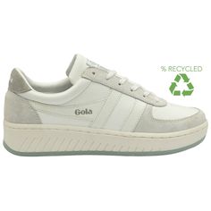 Women's Grandslam '88 Sneakers White Lace-up Sneakers With Recycled Rubber, White Sneakers With Recycled Rubber And Contrast Sole, White Sneakers With Contrast Sole In Recycled Rubber, White Sneakers With Gum Sole And Recycled Rubber, White Low-top Sneakers In Recycled Rubber, White Low-top Sneakers With Recycled Rubber, Casual Sneakers With Gum Sole And Recycled Rubber, White Sneakers With Recycled Rubber Sole, White Sneakers With Vulcanized Sole And Recycled Rubber