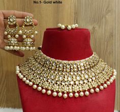 White Chandbali Bridal Sets Gift, White Bridal Necklace For Diwali Party, White Bollywood Jewelry For Marriage, White Tilla Bridal Necklace For Diwali, White Festive Necklace For Marriage, Festive White Necklace For Marriage, Festive White Bridal Sets As Gift, Festive White Wedding Necklace, White Kundan Necklaces For Marriage