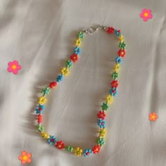 Multicolor Flower-shaped Jewelry With Letter Beads, Flower Shaped Beaded Necklaces For Jewelry Making, Adjustable Multicolor Flower Necklace, Multicolor Beaded Chain Flower Necklace, Multicolor Flower Necklace With Beaded Chain, Multicolor Flower-shaped Beaded Bracelets, Multicolor Flower Shaped Beaded Bracelet, Multicolor Flower-shaped Beaded Bracelet, Multicolor Round Beads Flower Necklace As Gift