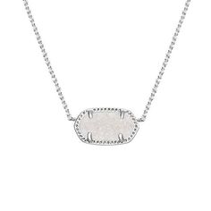 Kendra Scott Necklace, Silver Tone Elisa in Iridescent Drusy - Item 19585819 | REEDS Jewelers Kendra Scott Elisa Necklace Silver, Kendra Scott Necklace Drusy, Kendra Scott Butterfly Necklace Silver, Kender Scott, Kendra Scott Necklace Silver, Elisa Necklace, Fake Jewelry, Necklaces Silver, Kendra Scott Necklace