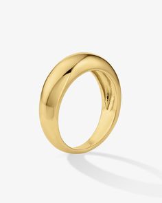 Made in 18K gold over brass Use our Ring Sizer to find your perfect fit Band thickness: 6.5 mm Stethoscope Charms, Pill Bottles, Bottle Box, Brass Band, Healthcare Workers, Put A Ring On It, Domed Ring, Ring Sizer, Favorite Rings