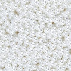 white pearl beads are shown in close up