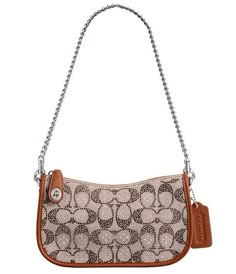 COACH The Coach Originals Swinger 20 In Crystal Signature Jacquard Shoulder Bag | Dillard's Coach Crystal Bag, Coach Bag Collection, Coach Bags Aesthetic, Coach Clothing, Coach Swinger, Shoulder Bag Aesthetic, Coach Nolita 19, Coach Outfits, Alesha Dixon