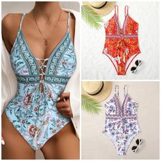 Get ready for a summer filled with fun in the sun with our Tassel Temptation Boho Swimsuit! Made with high-quality materials and featuring a trendy tassel design, this swimsuit is sure to turn heads at the beach or pool. Shop now and make a statement this season! With Pad: Yes Support Type: Wire Free   Material: Cotton Summer Triangle Top Tankini For Pool, Summer Pool Tankini With Triangle Top, Summer Tie-side Swimwear For Pool, Summer Tie-side Bottom Swimwear For Pool, Printed One-piece Bodysuit For Sunbathing, Summer Sleeveless Printed Bodysuit, Sleeveless Printed Summer Bodysuit, Summer Beach Party Tankini, Summer Vacation Triangle Top Swimwear