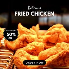 fried chicken is on sale for 50 % off