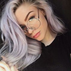 @Unidentifiedself Round Glasses Men, Pastel Hair, Wearing Glasses, Grunge Hair, Grey Hair, Womens Glasses, Mens Glasses, Purple Hair