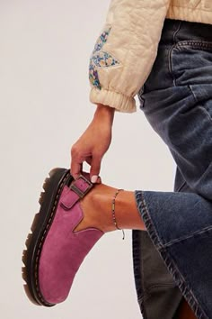 Shop our Dr. Martens Zebzag Mules at FreePeople.com. Boho clothing for the creative spirit- free worldwide shipping. Fuchsia Heels, Platform Mules, Suede Fashion, Shoes Platform, Slingback Shoes, Shoe Inspo, Pink Shoes, Goodyear Welt, Dream Shoes