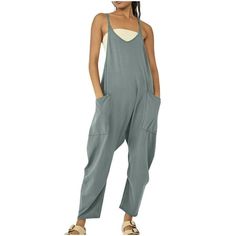 Product Description: Season:Four Seasons Gender:Womens Occasion:Daily,casual Material:Polyester Pattern Type:Solid Decoration:Pockets Style:Casual,Fashion,Comfortable Length:Long Fit:Fits ture to size Thickness:Standard How to wash:Hand wash Cold,Hang or Line Dry What you get:1PC Women Jumpsuit Size:S Bust:95cm/37.40'' Hip:117cm/46.06'' Length:138cm/54.33'' Size:M Bust:100cm/39.37'' Hip:122cm/48.03'' Length:139cm/54.72'' Size:L Bust:105cm/41.34'' Hip:127cm/50.00'' Length:140cm/55.12'' Size:XL Bu Zipper Jumpsuit, Womens Jumpsuits Casual, Long Pant Jumpsuit, Straps Jumpsuit, Overalls Outfit, Jumpsuit Casual, Pocket Jumpsuit, Wide Leg Romper, Loose Jumpsuit