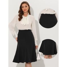 This elegant skirt will be your favorite outfit for work office, wedding, cocktail, party, graduation, or vacation. The elegant midi skirt is perfect with stylish heels, flats, and any style of top or shirt. Suit for spring/summer/autumn and many occasions, such as work, parties, and meetings. Styled with the blouse, sweater, blazer, sandals, or high heels as your chic look. Elegant Midi Skirt, Work Parties, Wedding Cocktail Party, Stylish Heels, Fishtail Skirt, Wedding Cocktail, Sweater Blazer, Elegant Skirt, Black Midi Skirt