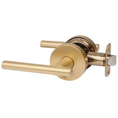 an image of a golden door handle on a white background