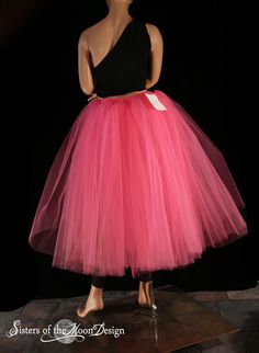 Floor length Adult tutu skirt Pink extra puffy by SistersOfTheMoon, $60.00 Pink Tutu Dress For Wedding And Prom Season, Pink Tutu Dress With Tulle Skirt For Prom Season, Pink Tulle Tutu Dress For Prom Season, Fitted Pink Tulle Fabric For Wedding, Pink Tulle Petticoat For Wedding, Stretch Pink Dress With Tulle Skirt, Pink Stretch Dress With Tulle Skirt, Pink Stretch Tulle Tutu Dress, Stretch Ballet Petticoat For Party