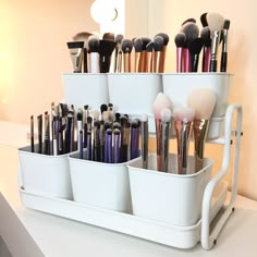 The organiser is from IKEA and is called 'Socker pot with holder' by iampriscillale Ikea Socker, Ikea Makeup Storage, Ikea Makeup, Penyimpanan Makeup, Make Up Storage