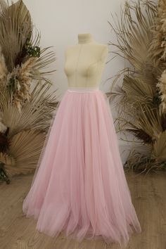 Ready to ship item, no need to waiting for production, can ship today! Description: Item Number #2082 A-line tulle skirt 3 layers of tulle Waist size - 26,7 in (68 cm) Length - 44.8 in (114 cm) Waistband - Zipper Color of silk - Biscuit Blush Color of tulle - Pink Rose Please, keep in mind, measurements, noted in the listing, are of the READY MADE item (possible technical allowance on size about +-1-2 cm in main measurements). ALL READY TO SHIP ITEMS - https://www.etsy.com/shop/StylishBrideAccs? Tulle Pleated Full Maxi Skirt, Long Tulle Lined Skirt, Pink Full Skirt Bottoms For Wedding, Full Tulle Pleated Skirt, Flared Tulle Maxi Skirt With Lining, Long Tulle Skirt Fabric, Fitted Tulle Maxi Skirt With Lining, Full Tulle Maxi Skirt With Lined Skirt, Voluminous Tulle Skirt