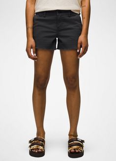 Sancho Short | prAna Summer Shorts With Frayed Hem And Relaxed Fit, Casual Shorts With Frayed Hem, Casual Frayed Hem Shorts, Casual Summer Jean Shorts With Frayed Hem, Casual Cutoff Shorts For Summer, Casual Jean Shorts With Frayed Hem For Summer, Cotton Shorts With Frayed Hem, Cotton Shorts With Frayed Hem For Summer, Washed Black Bottoms For Spring