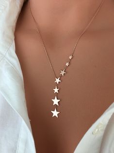 Y Necklace / Star Necklace / Lariat Necklace / Lariat Y Necklace / Gold Filled Sterling Silver Necklace / Bridal Necklace - Etsy Y Necklace Gold, Shiney Things, Star Necklace Silver, Necklace Star, White Gold Necklace, Necklace Bridal, Y Necklace, Jewellery Inspiration, Silver Jewelry Design