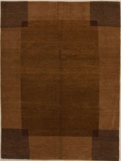 a brown rug with squares on it