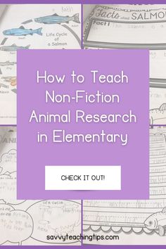 an animal research paper with the title how to teach non - fiction animal research in elementary