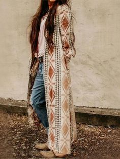 Buy More, SAVE More! Tricotin Long, Mode Country, Boho Coat, Boho Mode, Knit Coat, Boho Cardigan, Boho Fashion Summer, Estilo Hippie, Coats Vintage