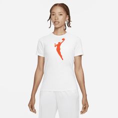 Celebrate women's basketball in the relaxed comfort of the Team 13 T-Shirt. It's made from soft cotton with the WNBA logo front and center to show your love for the league. Women's Basketball, The League, Wnba, T Shirt Brand, Nike Kids, Womens Basketball, Shop Fans, Kids Nike, The Team