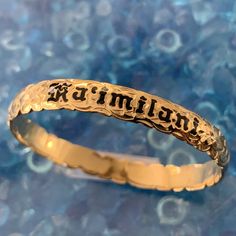 Locally Handmade. Please Allow 3-5 weeks for delivery. You will love and cherish these Custom Hawaiian Scroll Bangles. The Hawaiian Scroll Design is hand engraved by a local Master Engraver. Free Engraved Name in Black Enamel or Raised Gold lettering is included! It is beautiful, one-of-a-kind and custom made especially for YOU!! Our customers tell us these look just like the solid gold pieces they have - but we've made them affordable with 14K Gold Plating over .925 Sterling Silver. 10mm ~ $249 Luxury Heirloom Etched Bracelets, Hawaiian Jewelry Traditional, Handmade Adjustable Engraved Ring For Promise, Handmade Adjustable Ceremonial Engraved Ring, Handmade Adjustable Engraved Ring For Ceremonial Occasions, Handmade Adjustable Engraved Ring For Ceremonial Use, Heirloom Adjustable Bracelets For Ceremonial Occasions, Heirloom Adjustable Engraved Ring For Promise, Adjustable Heirloom Bracelet For Ceremonial Occasion