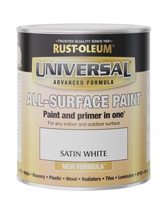 an all - surface paint is shown in white