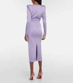 Find ALEX PERRY Satin Crêpe Minidress on Editorialist. Material: 84% acetate, 16% polyester. Care instructions: dry clean. Made in China. Designer color name: Lilac. Lining: 84% acetate, 16% polyester. Spring Cocktail Midi Dress With Structured Boning, Chic Fitted Silk Crepe Midi Dress, Elegant Crepe V-neck Midi Dress, Formal Fitted Silk Crepe Dress, Fitted Silk Crepe Dress For Formal Occasions, Elegant Crepe Midi Dress With V-neck, Elegant Fitted Silk Crepe Midi Dress, Fitted Silk Crepe Dress For Party, Elegant Silk Crepe Midi Dress For Party