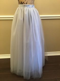 Silver Tutu Skirt Women Tulle Skirt Bridesmaid Dress Tulle | Etsy Elegant Tiered Maxi Skirt For Weddings, Elegant Pleated Full Tulle Skirt, Elegant Tulle Skirt For Debutante Ball, Elegant Long Skirt Petticoat For Prom, Elegant Long Petticoat For Prom, Elegant Full Skirt Petticoat For Prom, Wedding Tulle Flared Dress, Flared Tulle Wedding Dress, Flowy Tiered Wedding Skirt