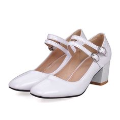 Heels:Approx 6cm Platform:Approx cm Upper Material:Pu Leather Outsole:Rubber If your foot is a little wide and fat, we suggest you choose 1 size larger, pls measure your foot length and choose a correct size. Thank you! Size Chart: Euro/CN 34 = foot length 21.5-22cm (Foot width=8-8.5cm) Euro/CN 35 = foot length 22-22.5cm (Foot width=8.5cm) Euro/CN 36 = foot length 22.5-23cm (Foot width=8.5-9cm Euro/CN 37 = foot length 23-23.5cm (Foot width=9cm) Euro/CN 38 = foot length 23.5-24m (Foot width=9-9.5 Chunky Pumps, Chunky Heel Shoes, Square Head, Ankle Strap Wedges, Blue Pumps, White Pumps, Shoes Heels Pumps, Pumps Flat, Slides Shoes