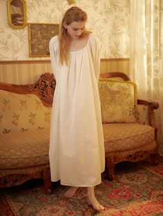 Nightgown Cotton for Women Victorian Nightgown Long Sleepwear Square Neck Long Sleeve Medieval Nightgown Plus Size - Etsy White Cotton Nightgown For Sleepwear, White Cotton Nightgown For Overnight, Cream Nightgown For Sleepover, Medieval Nightgown, Nightgown Cotton, Linen Nightgown, Christmas Nightgowns, Nightgown Long, Victorian Nightgown