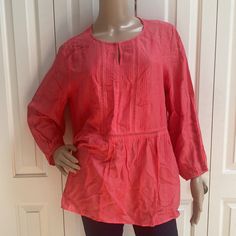 Nwt Fever Womens L Coral Blouse. So Cute. Texture And Knit. Scrunchy Bottom 3/4 Sleeves. Never Worn: Clasp On Neckline. 22 Inches From Underarm To Underarm And 27.5 Inches Long. Use Code Lil_shan1 For $10 Off If You Are A New Posher. Bundle And Save. Pink 3/4 Sleeve Top For Work, Pink Relaxed Fit Top With 3/4 Sleeves, Pink Long Sleeve Blouse For Spring, Long Sleeve Pink Blouse For Spring, Feminine 3/4 Sleeve Blouse For Daywear, Pink Relaxed Fit Blouse For Fall, Relaxed Fit Pink Blouse For Fall, Pink Blouse For Fall Daywear, Pink Blouse For Daywear In Fall