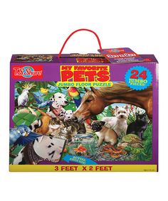 a puzzle box with animals on it