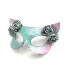 Kids fun face mask with glitter and roses in unicorn colors! Great fun masquerade mask for children! Base Material - Light weight felt base with shimmer. Comes with matching Ribbons. S H I P P I N G - Processed same day or within 24 hours. 1-2 day guaranteed delivery services offered, add items to cart and click on shipping tab for rates. Pls leave a check out note with your need date & contact number (especially for expedited and custom orders) Msg for delivery time frames (Include your sta Playful Eye Mask For Masquerade, Fun Eye Mask For Masquerade, Handmade Halloween Masks As Gifts, Fun Masks For Masquerade And Carnival, Fun Masks For Masquerade Carnival, Handmade Masks For Halloween Party, Novelty Masks For Carnival Party, Fun Masquerade Masks For Carnival, Handmade Gothic Masks For Halloween Party