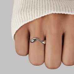 Silver Wave Ring – Beautiful Earth Boutique Wave Inspired Jewellery, Silvr Rings, Silver Wave Ring, Simple Rings Silver, Waves Ring, Jewelry Silver Rings, Adjustable Ring, Minimalist Ring, Simple Silver Ring