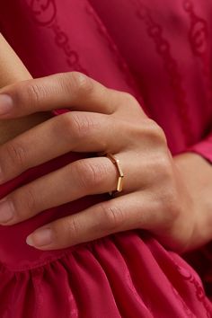 Gucci’s minimal yet sculptural ‘Link to Love’ ring is perfect for stacking with other styles from the same collection. Inspired by modern romance, it’s crafted from 18-karat rose gold that’s polished for a high shine and has a slender, octagonal design that’s engraved with the brand’s moniker on one edge. Gucci White Gold Ring In Fine Jewelry Style, Gucci Fine Jewelry White Gold Rings, Gucci White Gold Fine Jewelry Ring, Gucci Fine Jewelry Rings For Formal Occasions, Gucci Formal Fine Jewelry Rings, Gucci Fine Jewelry Ring For Anniversary, Classic Gucci Rings For Anniversary, Gucci White Gold Ring For Formal Occasions, Gucci White Gold Ring Formal