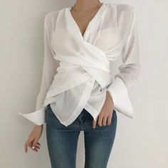 S To L White Silver, Shirt Color, Button Downs, Button Down Shirts, Colorful Shirts, Bell Sleeve Top, Button Down Shirt, Color White, Womens Sizes