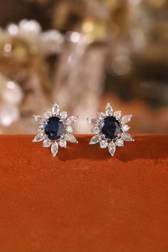 *Material: 18K Solid Gold (White Gold) *Sapphire: Genuine Sapphire, 1.0ct *White Sapphire: Genuine White Sapphire, 0.46ct *Diamond: Genuine Diamond, 0.24ct *Earrings Weight: 1.7g *Push Backs: 18K Solid Gold *Price: CAD 733 per pair *Certification: Available for an additional CAD 44 *Handcrafting Time: 5-7 days *Shipping: Complimentary standard shipping with all import taxes covered; delivery in 10-20 days *Return Policy: 30-day return policy. We cover shipping costs for quality issues; customer Sapphire Earrings In Prong Setting, Diamond White, White Sapphire Earrings With Prong Setting, Formal Round Sapphire Diamond Earrings, Elegant Sapphire Earrings With Diamond Cut, Elegant Sapphire Diamond Earrings For Anniversary, Exquisite Sapphire Round Earrings, Formal Sapphire Diamond Earrings With Prong Setting, Exquisite Sapphire Earrings, Formal Sapphire Earrings With Brilliant Cut