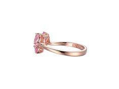 Bella Luce �� lab created pink sapphire and white diamond simulants 1.57ctw, heart and round, rhodium over sterling silver heart ring. Measures approximately 0.31"L x 0.56"W and is not sizeable. Silver Heart Ring, Diamond Simulant, Sterling Silver Heart, Pink Sapphire, Silver Heart, White Diamond, Sterling Silver Ring, Heart Ring, Silver Ring