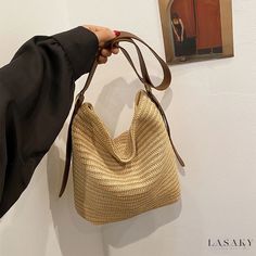 Lasaky - Uncomplicated Everyday Bag Collection Casual Beige Shoulder Bag For Day Out, Shoulder Bucket Bag With Braided Handles For Day Out, Trendy Rectangular Bucket Bag For Day Out, Day Out Bucket Bag With Braided Handles, Trendy Rectangular Shoulder Bag For Day Out, Daily Double Handle Shoulder Bag With Adjustable Strap, Casual Rectangular Satchel For Day Out, Large Capacity Shoulder Bucket Bag For Day Out, Rectangular Large Capacity Satchel For Day Out