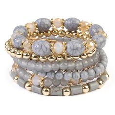 Nwt - Gray Stackable Stretchable Bracelet Acrylic Beads, Natural Stone 3" Stretchable Comes In Gift Box. Gray Adjustable Bracelets With Faceted Beads, Adjustable Gray Bracelets With Faceted Beads, Adjustable Gray Bracelet With Faceted Beads, Adjustable Gray Jewelry With Colorful Beads, Gray Jewelry With Colorful Beads For Gift, Amazon Jewelry, Cuff Bracelets Handmade, Locket Bracelet, Essential Oil Diffuser Bracelet