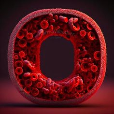 the letter o is made up of red blood cells