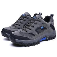 JX Outdoor Waterproof Non-Slip Hiking Shoes for Trekking & Climbing in Gray - Mounteen Travel Shoes, Green Shoes, Us Man, Outdoor Hiking, Hiking Shoes, Keep Going, High Quality Leather, Weather Conditions, Great Outdoors